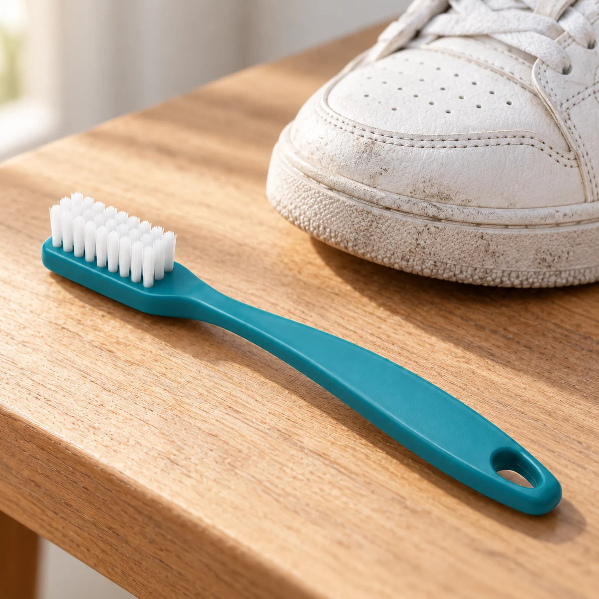 Shoe Detail Cleaning Brush — lifestyle view