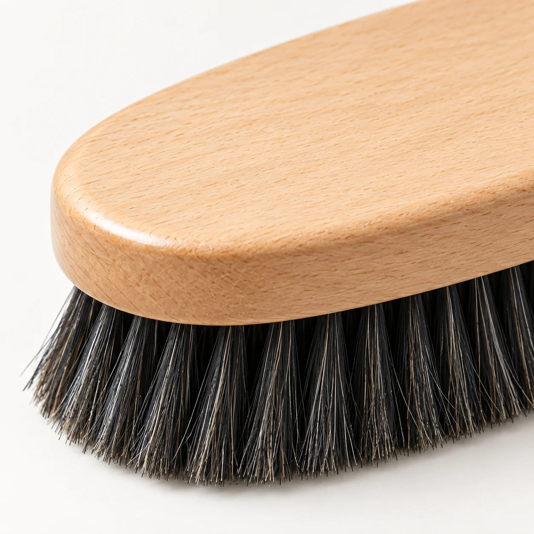 Wood-Back Shoe Brush — detail view