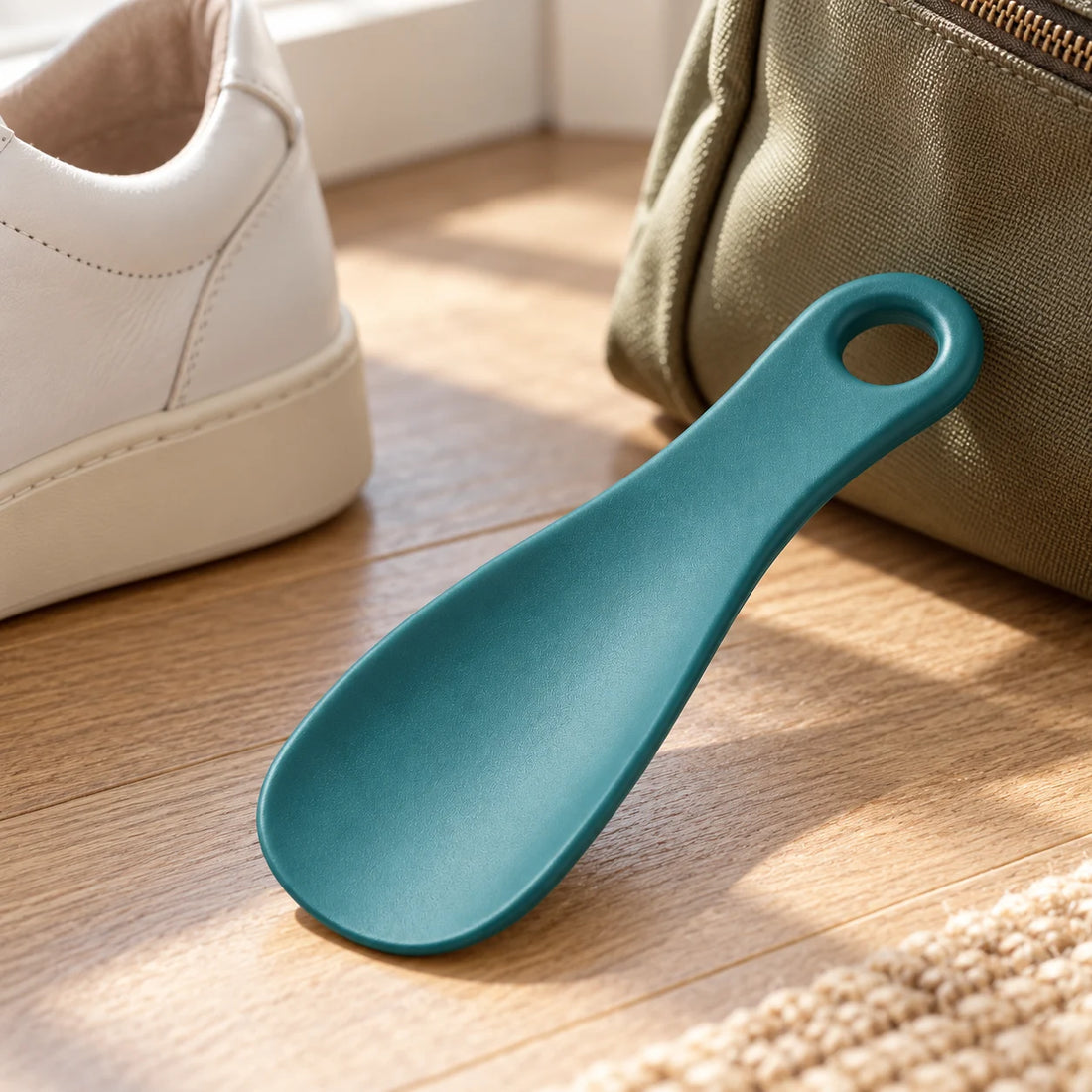 Compact Travel Shoe Horn — lifestyle view