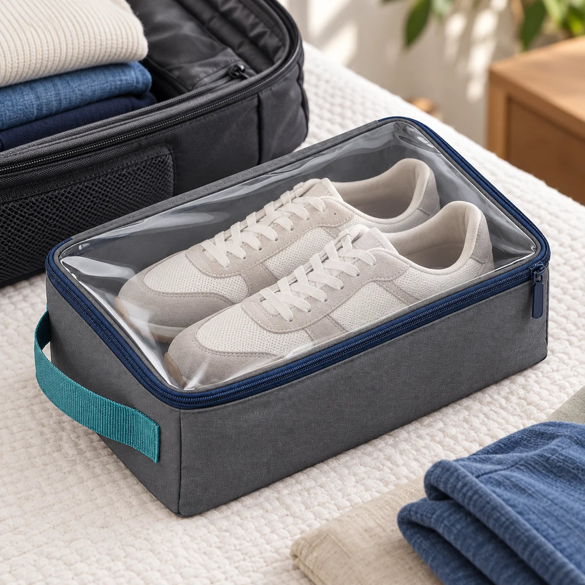 Zip Shoe Storage Pouch — feature view